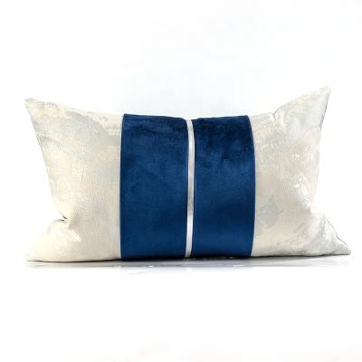 China Anti-pilling Wholesale Empty Christmas Pillow Case Pillow Covers Sea Blue and White Tile Case Cover for sale