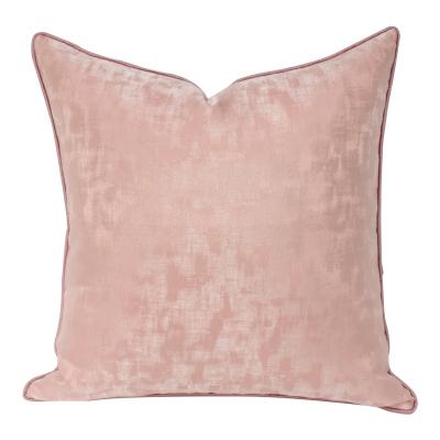 China Tino Solid Pink Plain Decor Luxury Chenille Cushion Cover Modern Anti-pilling Cushion Cover for sale