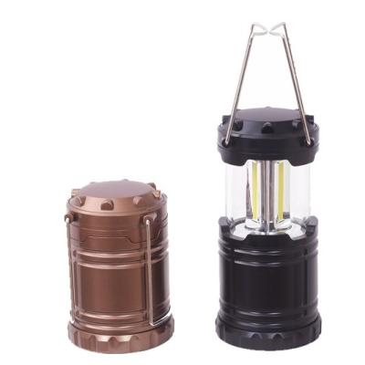 China Outdoor Camping Tent Telecopic AA Battery 3W COB LED Camping Lantern Sound Light for sale