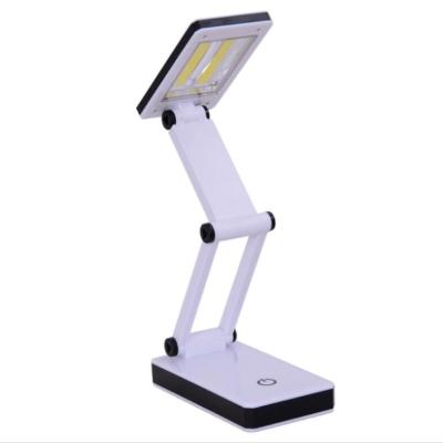 China 4AA Modern Cordless COB LED Table Lamp USB Dimmable Portable Rechargeable Foldable Desk Reading Light for sale