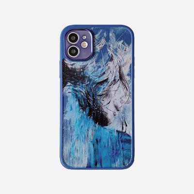 China Factory Direct Sales Shockproof Accurate Protective Drop Resistant Oil Painting Camera Cover Mobile Phone Case For Apple iPhone for sale