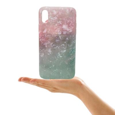 China Shockproof Shell Texture Gradient TPU Material Half Pack Mobile Phone Case for sale