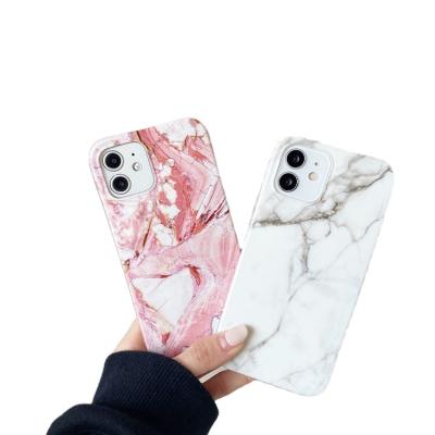 China NEW Shockproof IMD Printing Glossy Marble Texture TPU Soft Luxury Phone Case For iPhone for sale