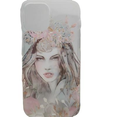 China New Best-selling Custom Shockproof Cell Phone Case With Laser Powder Patterned Flash Cell Phone Casing To Prevent Dropping for sale