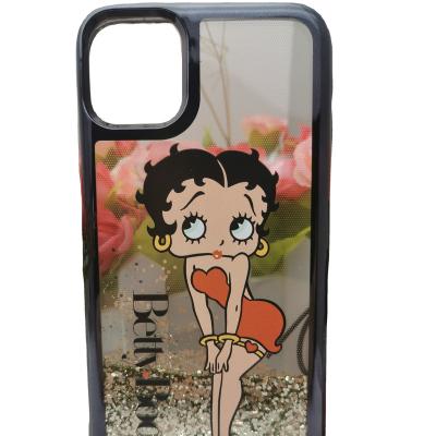 China Powder quicksand color paint fashion anti-drop popular mobile phone shockproof popular electroplating protective case for sale