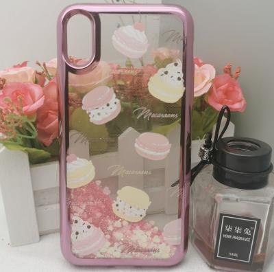 China 2022 Shockproof Customized Sand Powder Plated Flowing Snap Pearl Painted And Color Painting Phone Case for sale