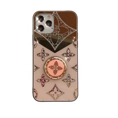 China Women's Diamond Mobile Cover Sparkle Bling Shockproof Cell Phone Case IMD Two Color Electroplating Frame For iPhone for sale