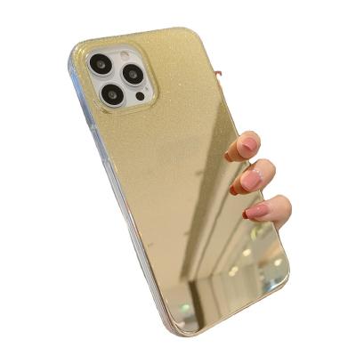 China Shockproof Factory Customized Case For iPhone 11 12 13 pro Max Case Makeup Mirror Mobile Phone Back Cover Shell For Iphone for sale