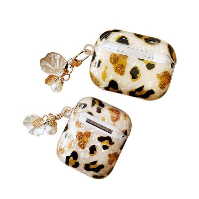 China Leopard Pattern Shell Earphone Cover Device Shockproof Color Can Be Customized Earphone Case For Apple for sale