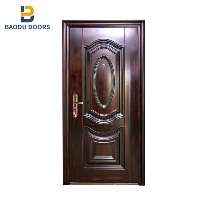 China Modern Steel Exterior Front Door Residential Front Entrances Security Steel Front Door Steel Door en venta