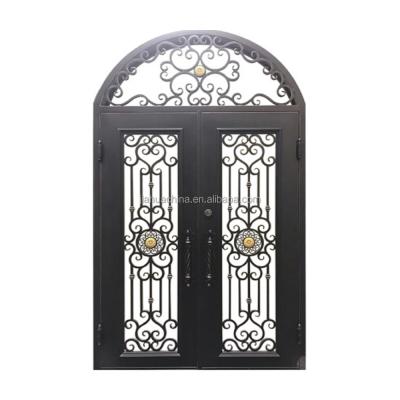 중국 EUROPEAN Classica Villa Entry Door Wrought Iron Doors Front Exterior Cast Iron Door Main Cast Design Secur 판매용