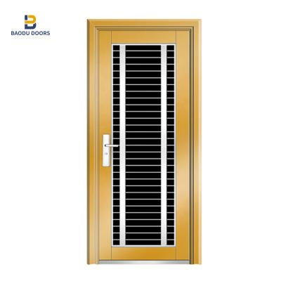 Китай Modern Decorative Glass French Security Stainless Steel Door Design продается