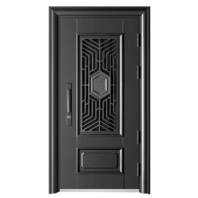 China Front Bulletproof Luxury Cast Aluminum Metal Entry Gold Security Modern Cast Aluminum Security Door à venda