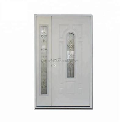 China High Quality Contemporary Modern Decorative Oval Glass Steel Door Security Steel Glass Door Te koop