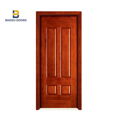 China Modern solid wood door bedroom door for sale solid wood door half glass Te koop