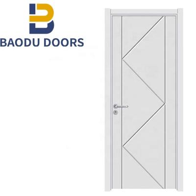 Chine Romania Modern Wood Carving Door Design /toilet PVC Door Design à vendre