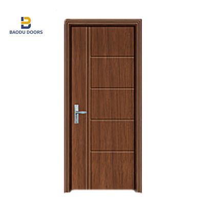 Chine New Design Modern Bathroom PVC Door Interior Wooden Doors Baodu Door à vendre