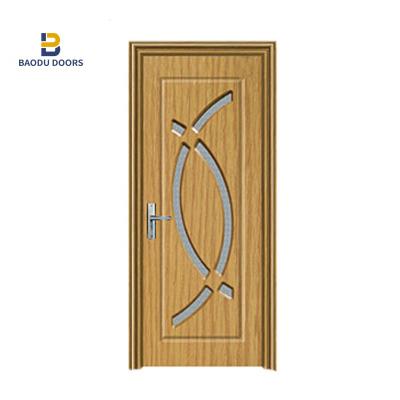 China Best Price Modern MDF Toilet Door PVC Veneer Interior Hollow Core Door Interior Wooden Door Price Te koop