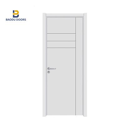 China Baodu MDF Modern Doors New Modern Wooden House Door Interior PVC Door zu verkaufen