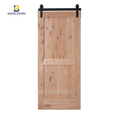 중국 Environmental Protection Baodu Barn Door Interior Wooden Sliding Barn Door Modern Design For Hotel Decorate In In Stock 판매용