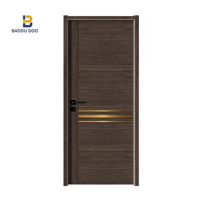 China Modern Design Modern High Quality Interior Melamine Baodu Wood Door For Apartment Interior MDF Door for sale