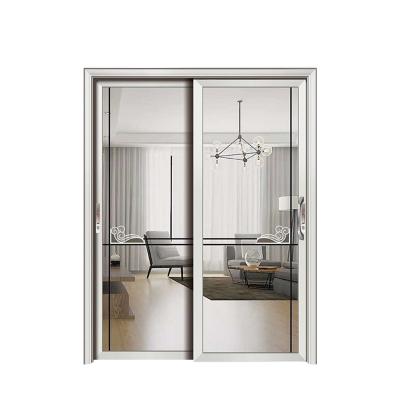 Κίνα Modern Frameless Aluminum Profile Interior Silent Aluminum Pocket System Glass Door Sliding Sliding Door προς πώληση