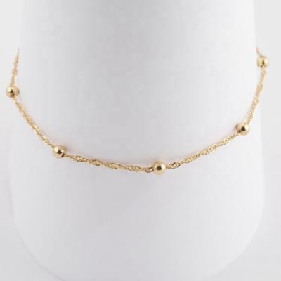 China CLASSIC Tasty Anklets Jewelry Fashion Golden Ball Satellite Chain Anklet 316l Stainless Steel Anklets for sale