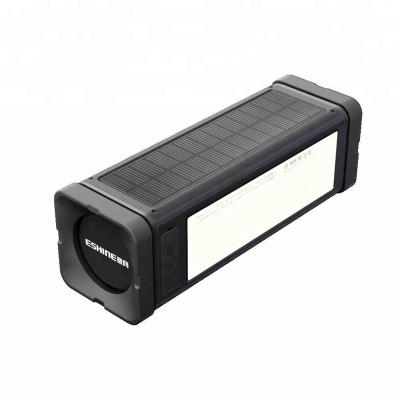 China Waterproof LED flashing light ES-T68 20W power solar power charger large bass led light bluetooh speaker for sale