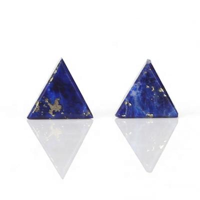 China Polished Natural Lapis Lazuli Gemstone Cabochon Triangle Shape Polished Lapis Lazuli Cabochon, 5x2.5mm for sale