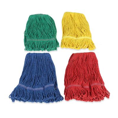 China Color Sustainable Custom Size Cotton Washable Mop Heads for sale