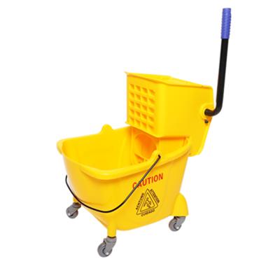 China Sustainable Cleaning Products Plastic 36L Magic Mop Bucket With Wheels for sale