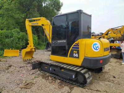 Chine PC56 5300 kg Excavatrices compactes d'occasion Excavatrice Komatsu de seconde main 0,22 m3 Seau à vendre