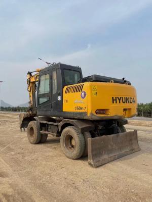 China Hyundai 150W-7 Second Hand Bagger mit 84 kW Motorleistung und 135000 KG Betriebsgewicht zu verkaufen