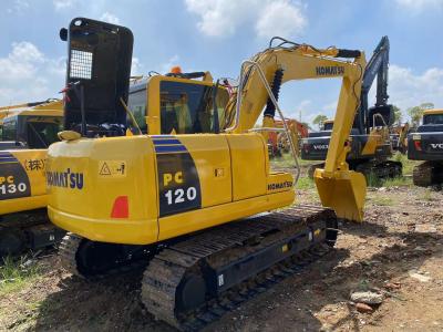 China Excavadora Komatsu Usada Buena estabilidad Control fácil y bajo costo de mantenimiento Excavadora de rastreo hidráulico Komatsu PC120 para comprador B2B en venta