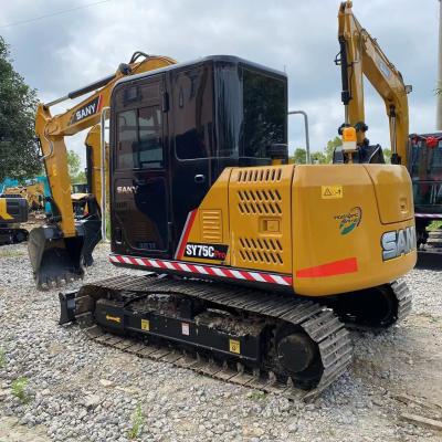 China Advanced Hydraulic System Used Sany75Cpro Excavator for Stable Working Performance for sale