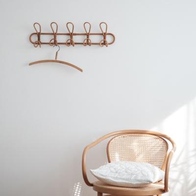 China Minimalist Nordic Indonesia rattan children's coat and hat rack retro photography decorative crochet porch for sale