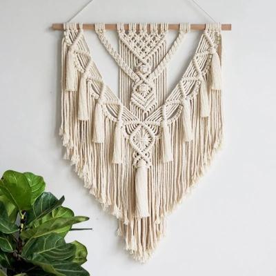 China Contemporary Nordic Handwoven Bed Homestay Tapestry Tassel Porch Main Art Hanging Decoration Living Room Bohemian Tapestry for sale