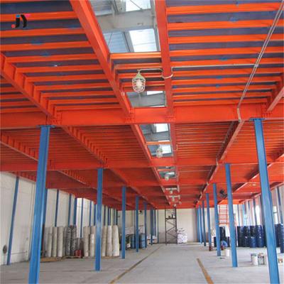 China Painted Heavy Steel Shelf Structure Loft Platform Shelves for GB Standard Warehouse for sale