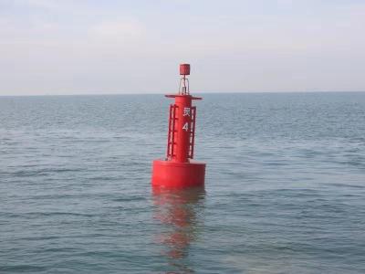 China Flussboje 1800 mm Höhe Marine LLDPE Stahlrahmen Navigationsboje für Schiffe und Boote zu verkaufen