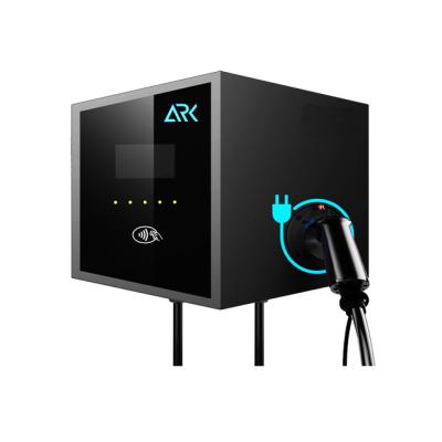 China 7kW 32A AC Output EV Charging Station Wall Charger With Type-2 IEC 62916 Connector AKEV22-7 for sale