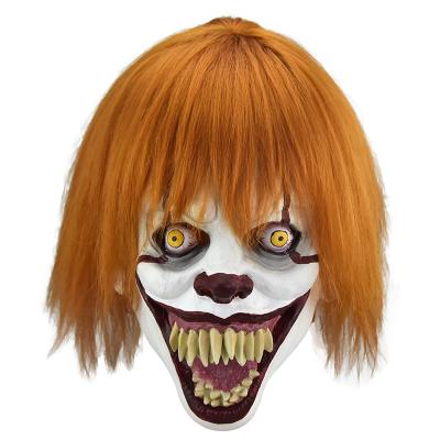 China Eco-friendly Costume Party Halloween Scary Clown Cosplay Latex Head Mask Full Face Masks For Masquerade Festivals for sale