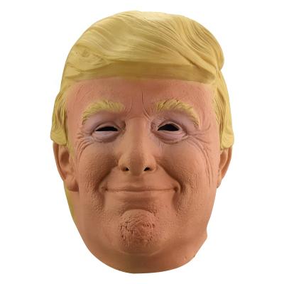 China Eco-friendly Adults Halloween Full Face Costume Headwear Eco-friendly President Face Mask Latex Trump Trump Material Realistic Mask for sale