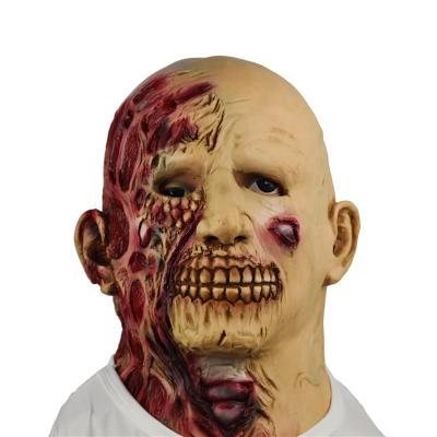 China Halloween Eco-friendly Hot Popular Air Latex Costume Mask Vampire Items Novelty Scary Cheap Mask For Adults for sale