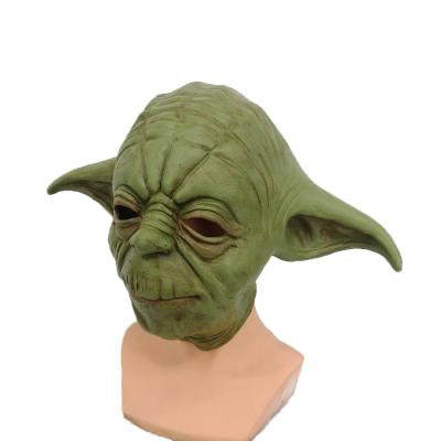 China Halloween Styles StarWars Elder Yoda The Mask Halloween Mandalorian Movie Perimeter Latex Mask Cosplay Costume Mask for sale