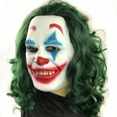 China Newest Joker Movies Halloween Ball Mask Eco-Friendly Hot Evil Joker Mask Halloween Scary Clown Mask for sale