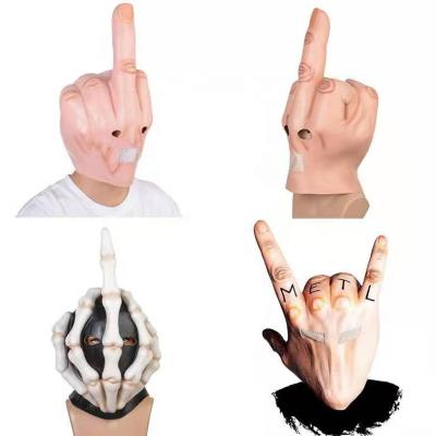 China Amazon Fashion Eco-Friendly Hot Selling Mask Scorn Middle Finger Halloween Mask Costume Face Halloween Cosplay Party Maskss for sale