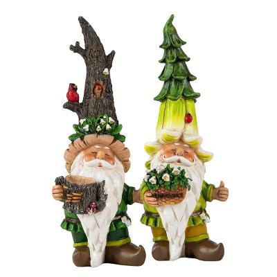 China China Holiday Decorations Christmas Tree Gnome Resin Ornaments Outdoor Yard Garden Landscaping Gnome Elf Statues for sale