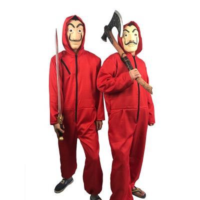 China Salvador Dali Movie Costume Money Heist Soft Material Eco-friendly The House Of La Casa De Papel Cosplay Halloween Party Paper Costumes With Dali Mask for sale