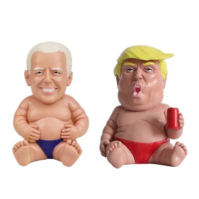 China Handwork Resin Crafts USA President Trump Biden Statue Cartoon Character Comic Sculpture Ornaments Gifts Decorative Crafts for sale