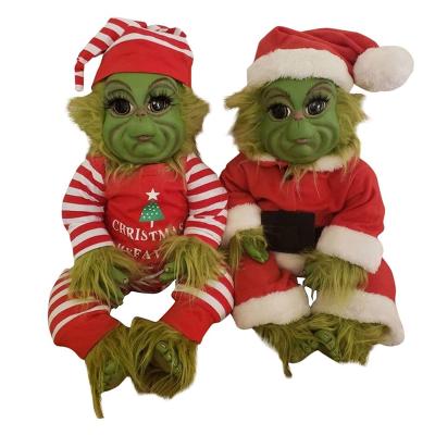 China Grinch Eco-friendly Doll Christmas Furry Baby Toy Santa Gift Christmas Stuffed Plush Toy Cartoon Dol Children Toys for sale